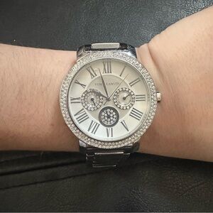 Vince Camuto chrome watch